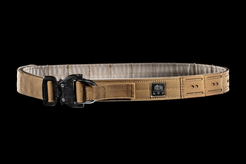 frog.pro tactical combat belt coyote 498 with cobra d-ring buckle and lahyco molle system